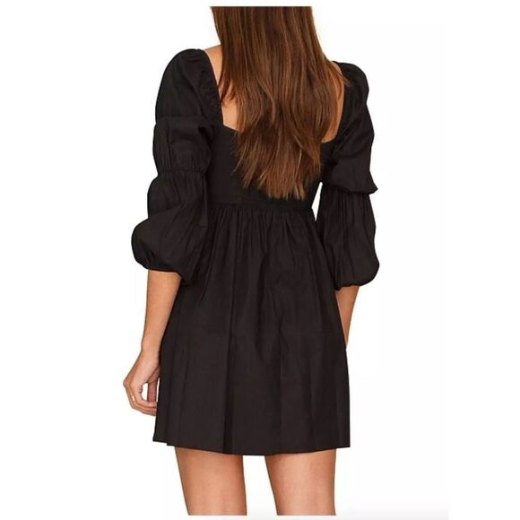 REFORMATION Michaela Puff Sleeve Baby Doll Mini Dress - Picture 2 of 8